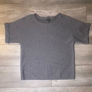 EUC Eileen Fisher 100% Merino Wool Knit Short Sleeve Loose Fitting Tunic Top